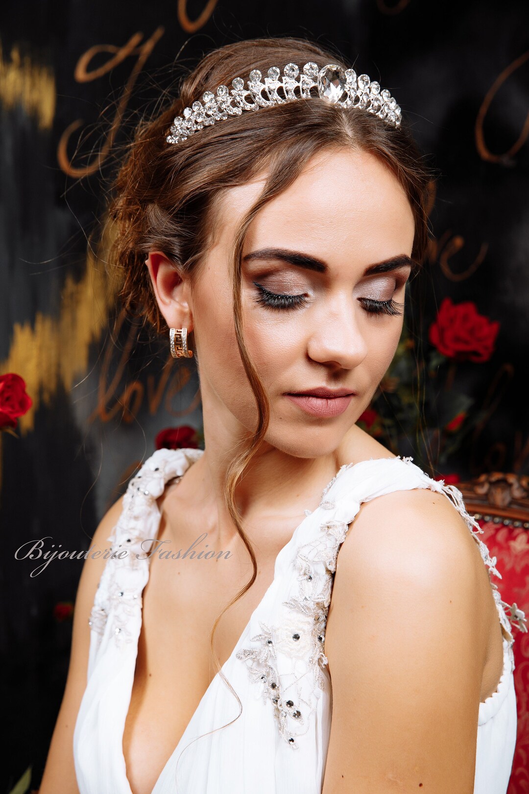 Tiara de novia tiara de boda tocado de novia tiara de Etsy España