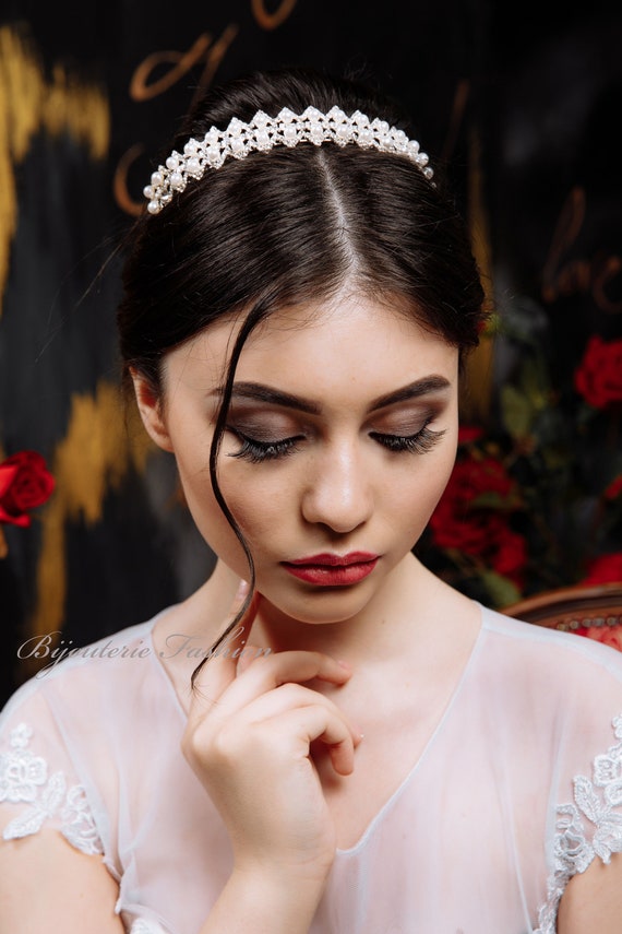 Gold Rhinestone Wedding Tiara Gold Bridal Tiara Gold Etsy