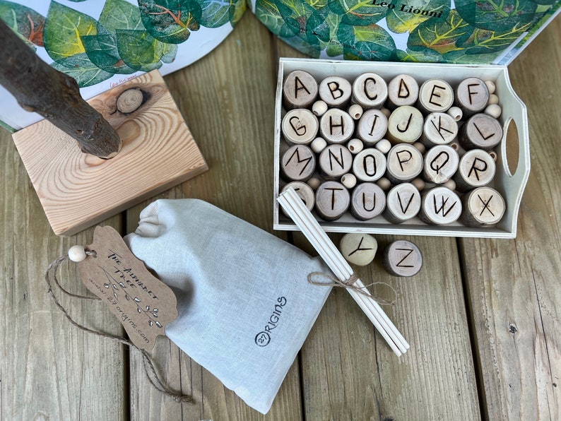 wooden letter set for Reggio Emilia classroom, natural wooden toy, alphabet activity for Waldorf and Motessori schools