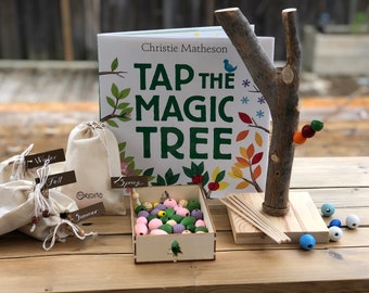 Árbol de madera para todas las estaciones - Conjunto de actividades educativas para niños - Aprendizaje basado en la naturaleza, Waldorf, Reggio, Montessori