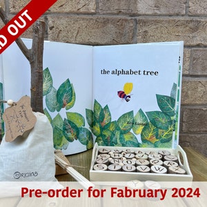 The Alphabet Wooden Tree - Educational Letter Activity Set for Children - Nature-Based Learning, Waldorf, Reggio, Montessori - Preschool Toy