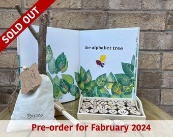 The Alphabet Wooden Tree - Educational Letter Activity Set for Children - Nature-Based Learning, Waldorf, Reggio, Montessori - Preschool Toy