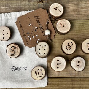 wooden number set for the alphabet tree activity