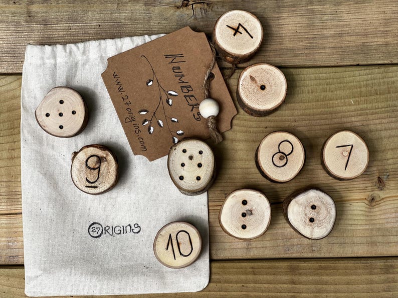 wooden number set for the alphabet tree activity