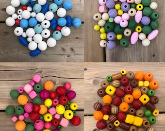 SEASONAL Beads Refill Set for Mini Wooden Tree and Natural Play - Ideal for Nature-Based Learning, Waldorf, Reggio, Montessori