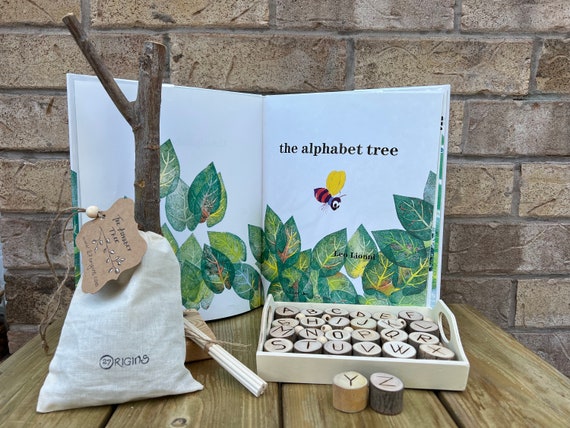 Montessori Alphabet Tree + Letter Activity Kit — Waldorf / Nature Loose Parts for Literacy & Fine Motor Learning
