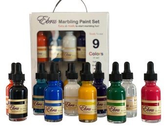 Marbling (Ebru) Paint Colors- Ready Paints Set - 9 colors