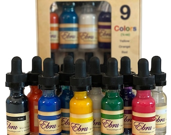 Marbling (Ebru) Paint Colors- Ready Paints - 9 colors