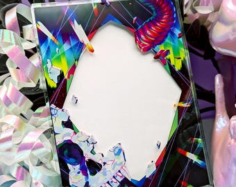 Aurorapunk Acrylic Photo Holder | Keychain or Desk Frame