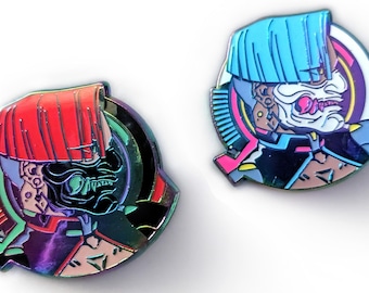 Cyberpunk 1.5" Rainbow Enamel Pin
