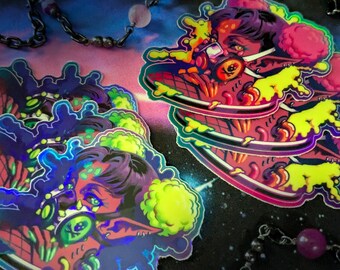 Cybergoth 2.5" Holo Vinyl Sticker