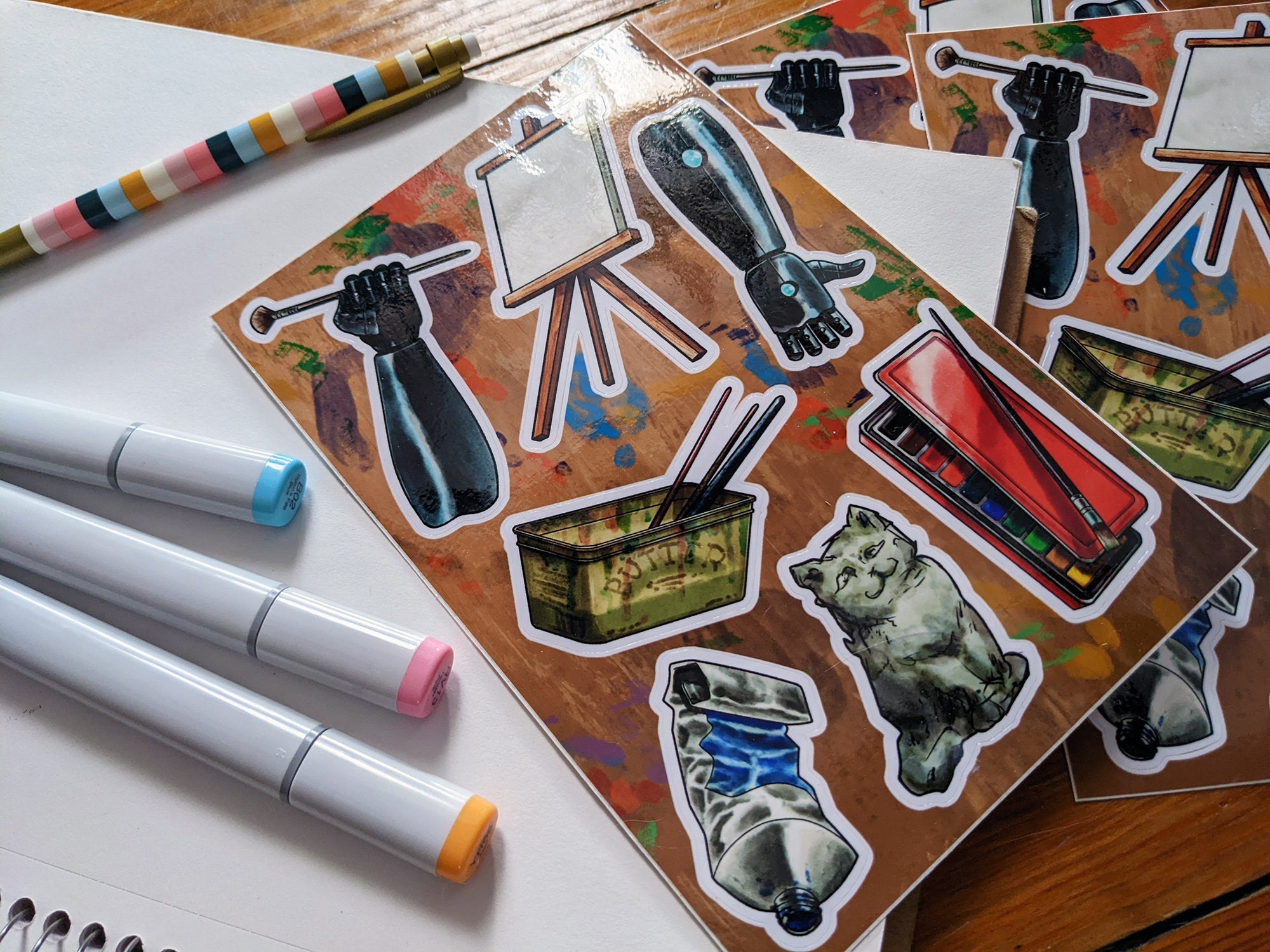 Art Lessons Vinyl Sticker Sheet - Etsy