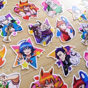 Mairimashita! Iruma-kun 2.5" Glossy Stickers - Iruma, Clara, Asmodeus, Ameri, Purson, Kalego, Balam, Opera, Sullivan