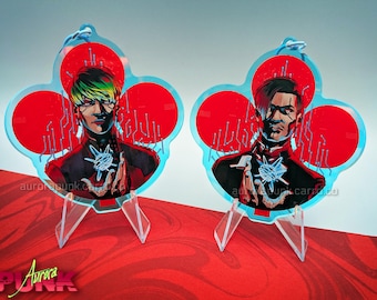 Cyberpunk Corpo Path 3" Double Sided Rainbow Acrylic Keychain