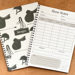 Custom Horse Gift Show Notebook Paardensport Journal Horse Gift Gepersonaliseerde Log Paardensport Gift Paardrijden Journal Horse Custom Name Gift
