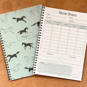 Gepersonaliseerde Horse Show Gift Journal Paardensport Journal Paardentraining Log Paardensport Gift Paardrijden Journal Dressage Horse Custom Name