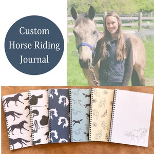 Horse Gifts for Women Custom Horse Gift for Horse Lover Equestrian Stuff Horse Tack Riding Horse Journal for Lessons Goals Equine Notebook