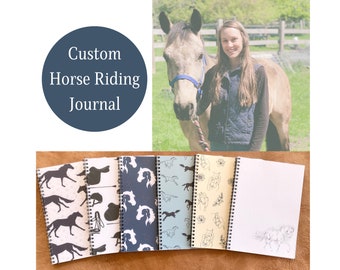 Horse Gifts for Women Custom Horse Gift for Horse Lover Equestrian Stuff Horse Tack Riding Horse Journal for Lessons Goals Equine Notebook