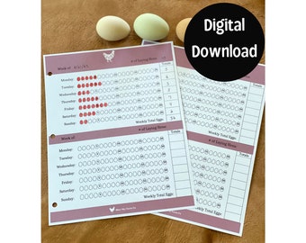 Printable Chicken Homestead Sheet Chicken Egg Tracker Beginner Chicken Owner Egg Collecting Download Chicken Egg Tracker Chicken Business