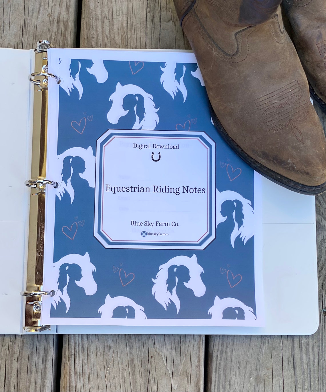 Horse Riding Journal Equestrian Journal Horse Training Log Etsy