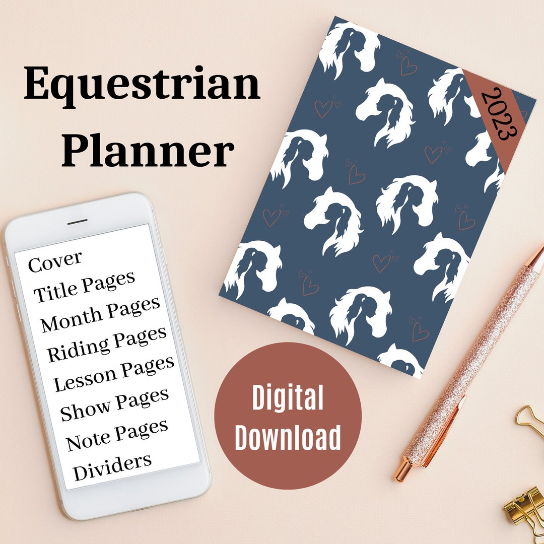 Printable 2023 Planner Horse Riding Journal Equestrian Journal Etsy