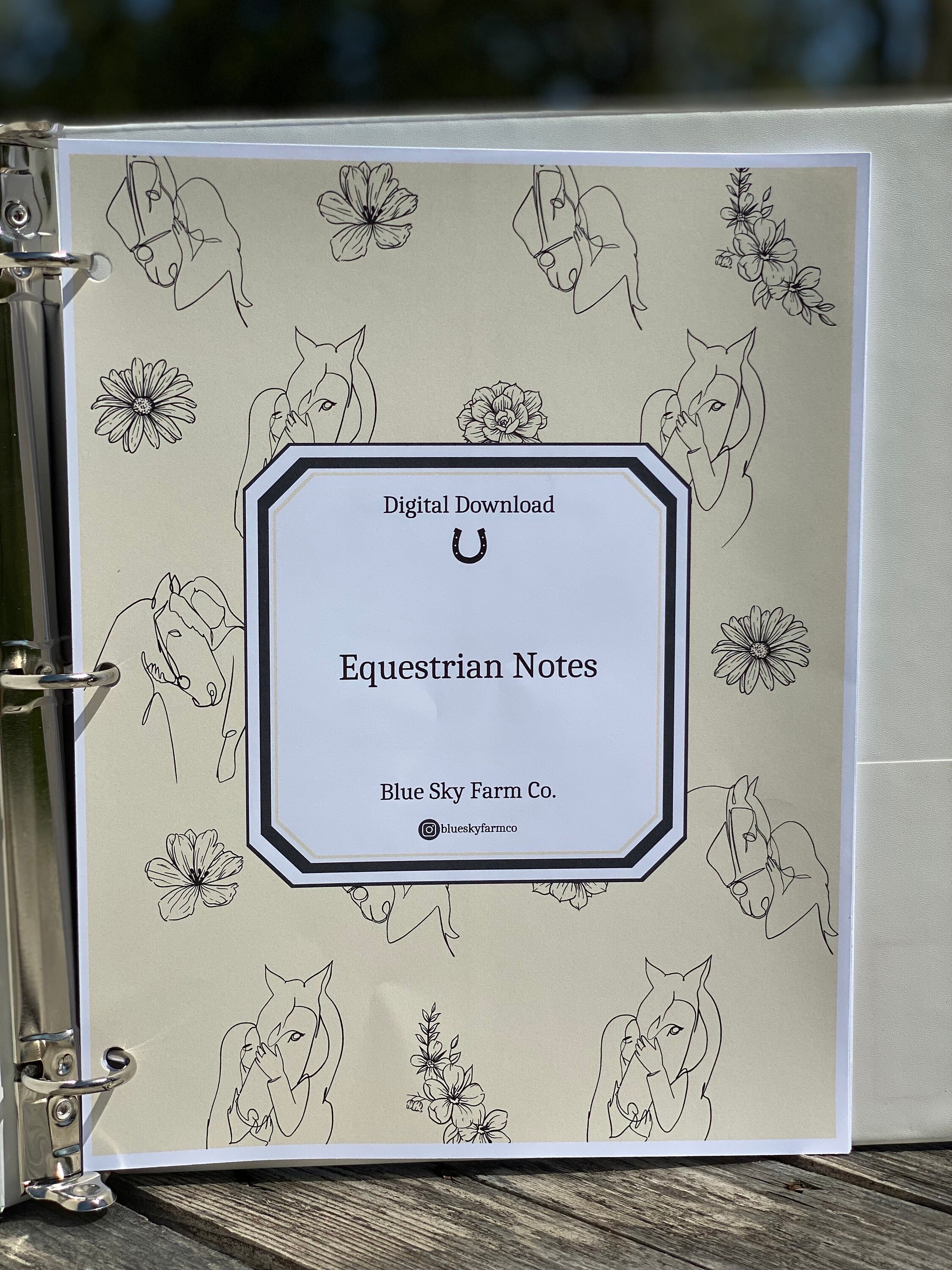 Equestrian Riding Journal Horse Printable Journal Horse Training Log ...