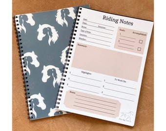 Horse Riding Journal Gift for Teenage Girl Horse Notebook Simple Equestrian Log Notes for Horse Lesson Guide Horse Lover Gift Daily Tracking