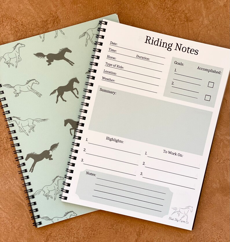 Equestrian Riding Journal Horse Training Log Barn Gift for Etsy