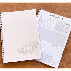 Equestrian Riding Journal Horse Gift for Horse Girl Minimalist Journal Simple Horse Notebook for Horse Owner Log Book Horse Training Daily