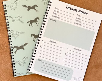 Horse Lesson Note Journal Equestrian Journal Horse Training Log Equestrian Gift Horse Riding Journal Dressage Horse Gift Horse Tack Gift