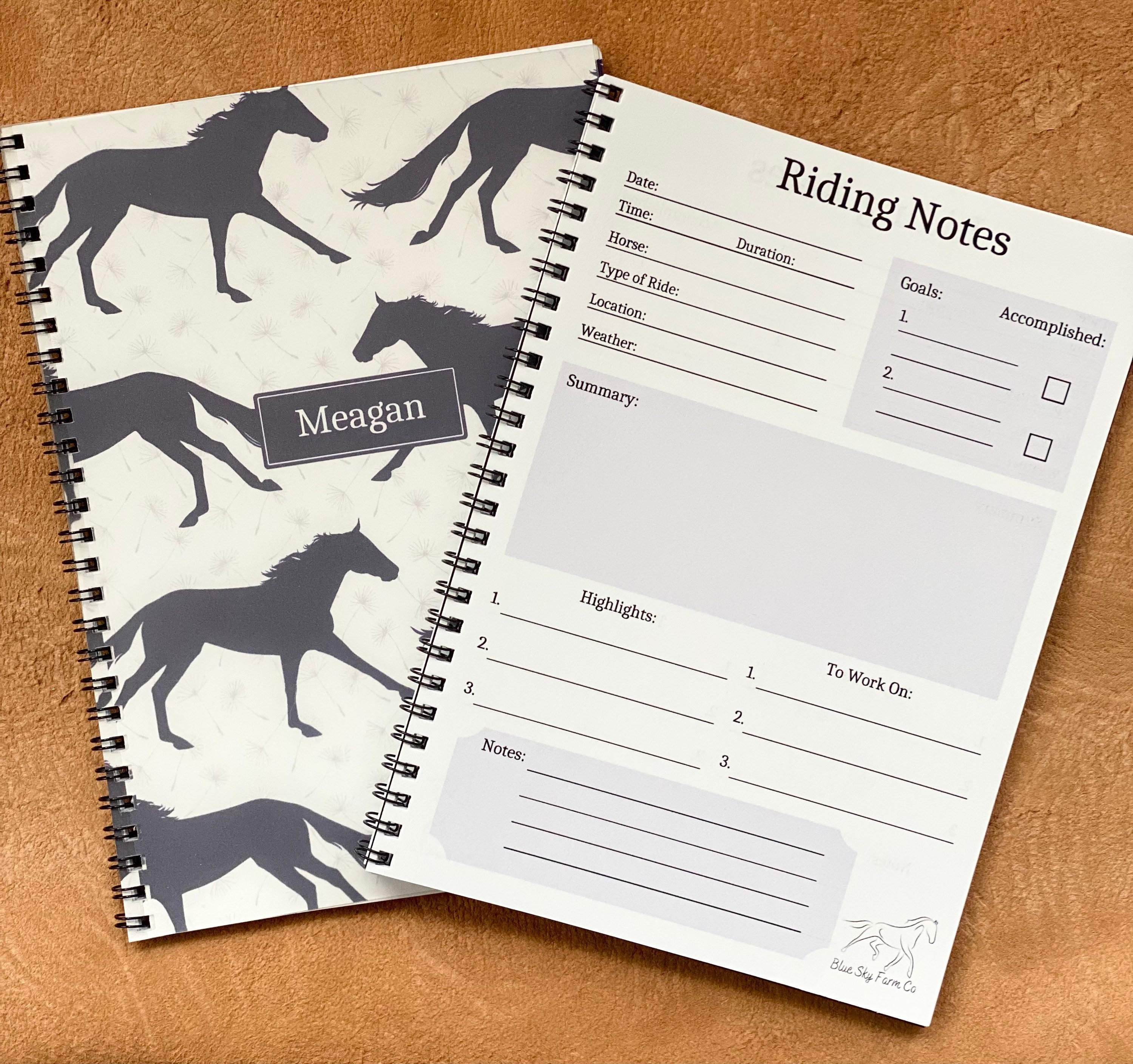 Personalized Horse Gift Custom Riding Journal Equestrian Journal Horse