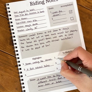 equestrian horse notebook spiral horse journal christmas gift