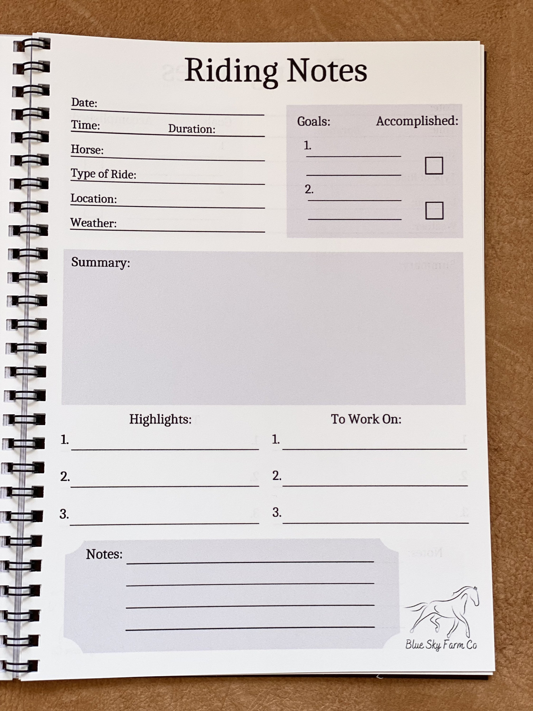 Horse Riding Journal Equestrian Journal Horse Training Log Barrel Racer