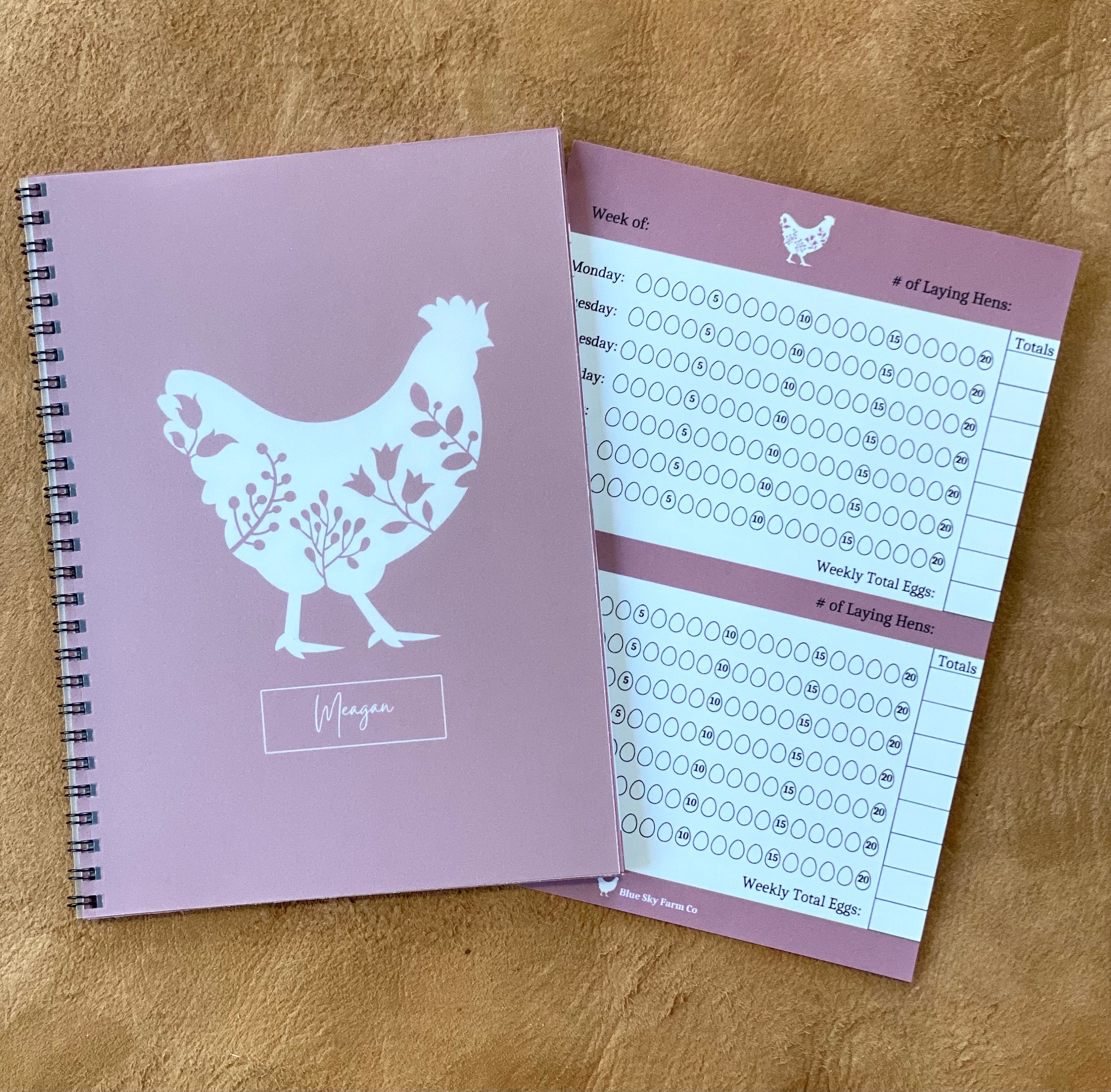 Personalized Name Chicken Notebook Gift for Her Unique Present Chicken ...