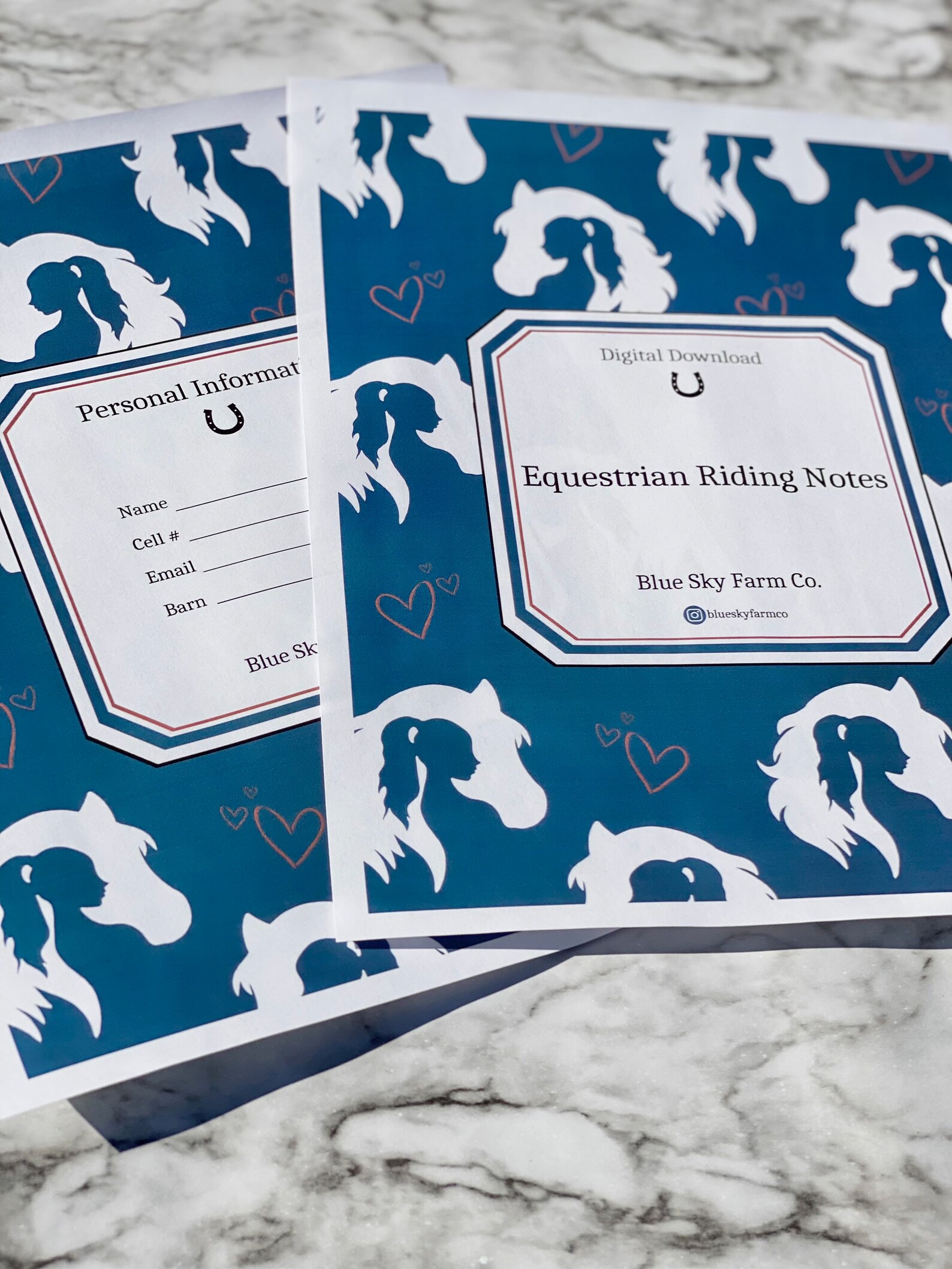 Horse Riding Journal Equestrian Journal Horse Training Log Etsy