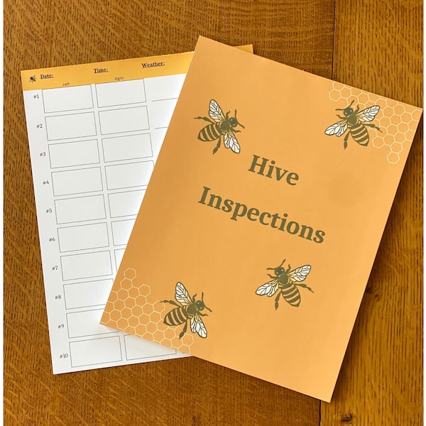 Beginner Beekeeping Gift for Beekeeper Supplies Honeybee Guide Hive Inspection Beehive Easy Guide Apiary Gift Honey Extraction Bee Paper