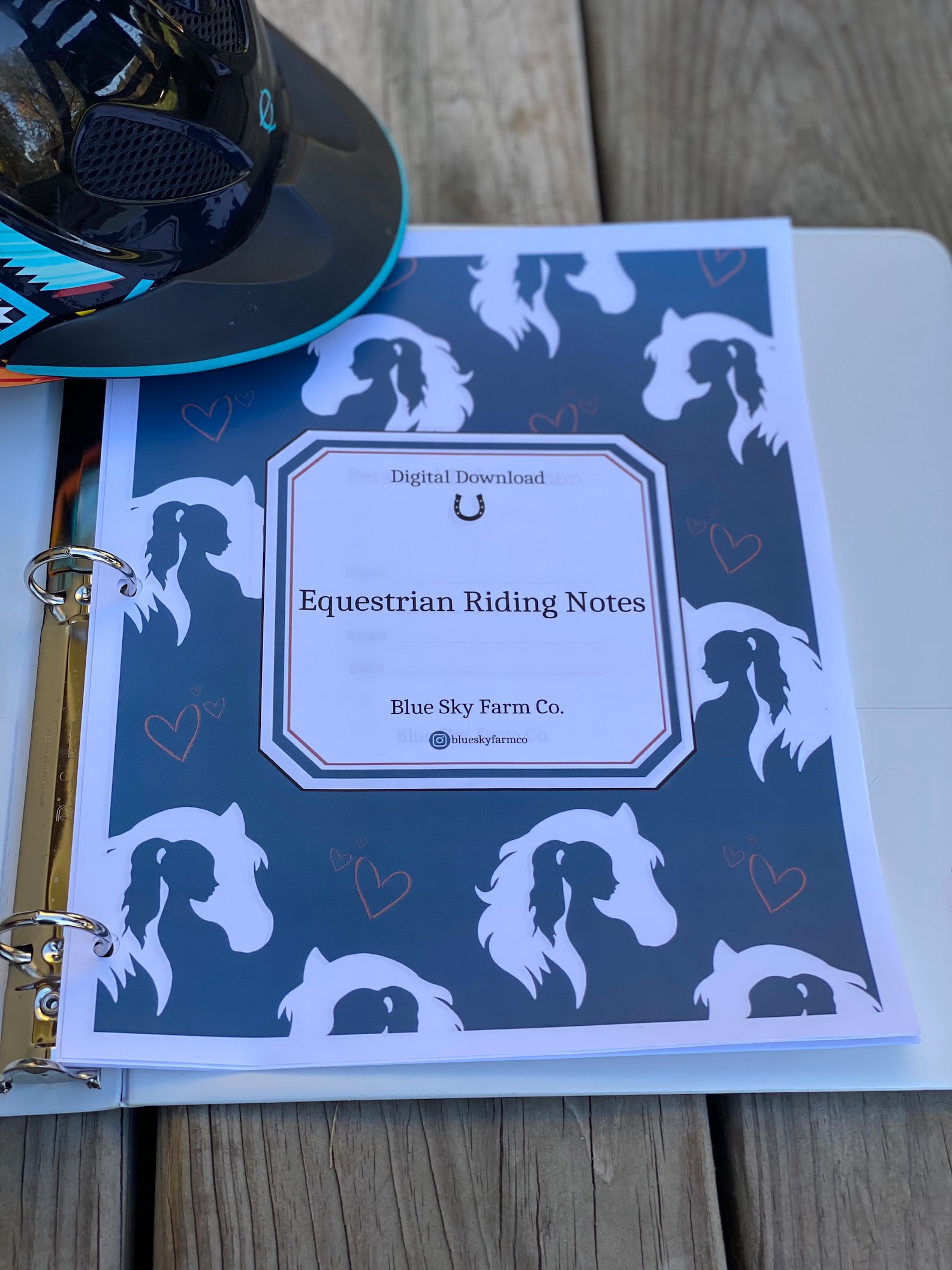 Horse Riding Journal Equestrian Journal Horse Training Log Etsy