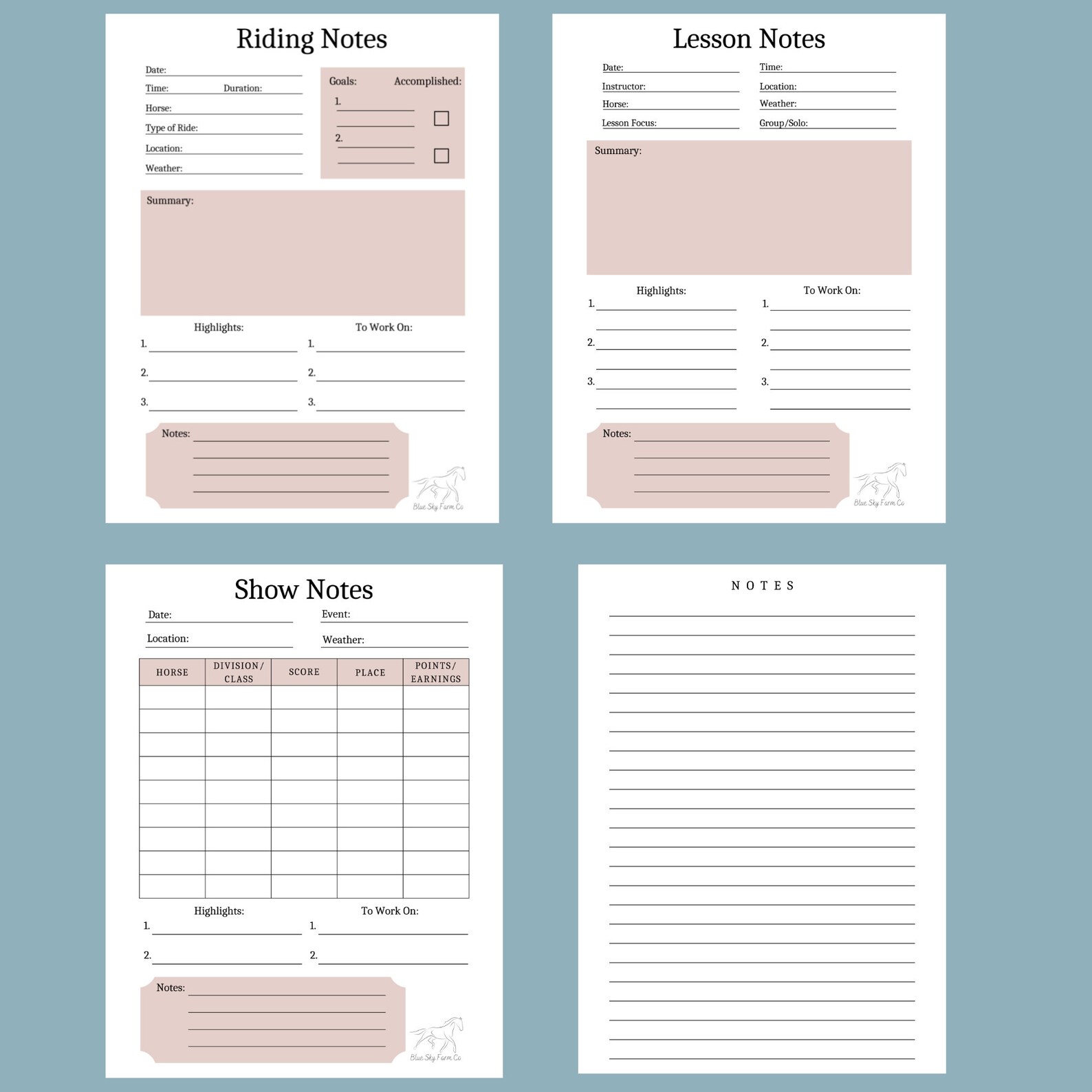 Horse Planner 2023 Equestrian Riding Journal Equestrian Gift Etsy