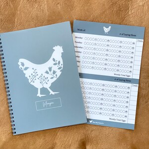 Personalized Chicken Egg Record Journal for Chicken Keeping Custom Name Gift for Kid Chicken Coop Easy Egg Tracking Chicken Flock Management