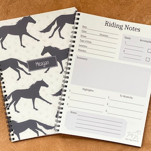 Personalized Horse Gift Custom Riding Journal Equestrian Journal Horse Training Log Equestrian Horse Riding Journal Horse Gift Personalized
