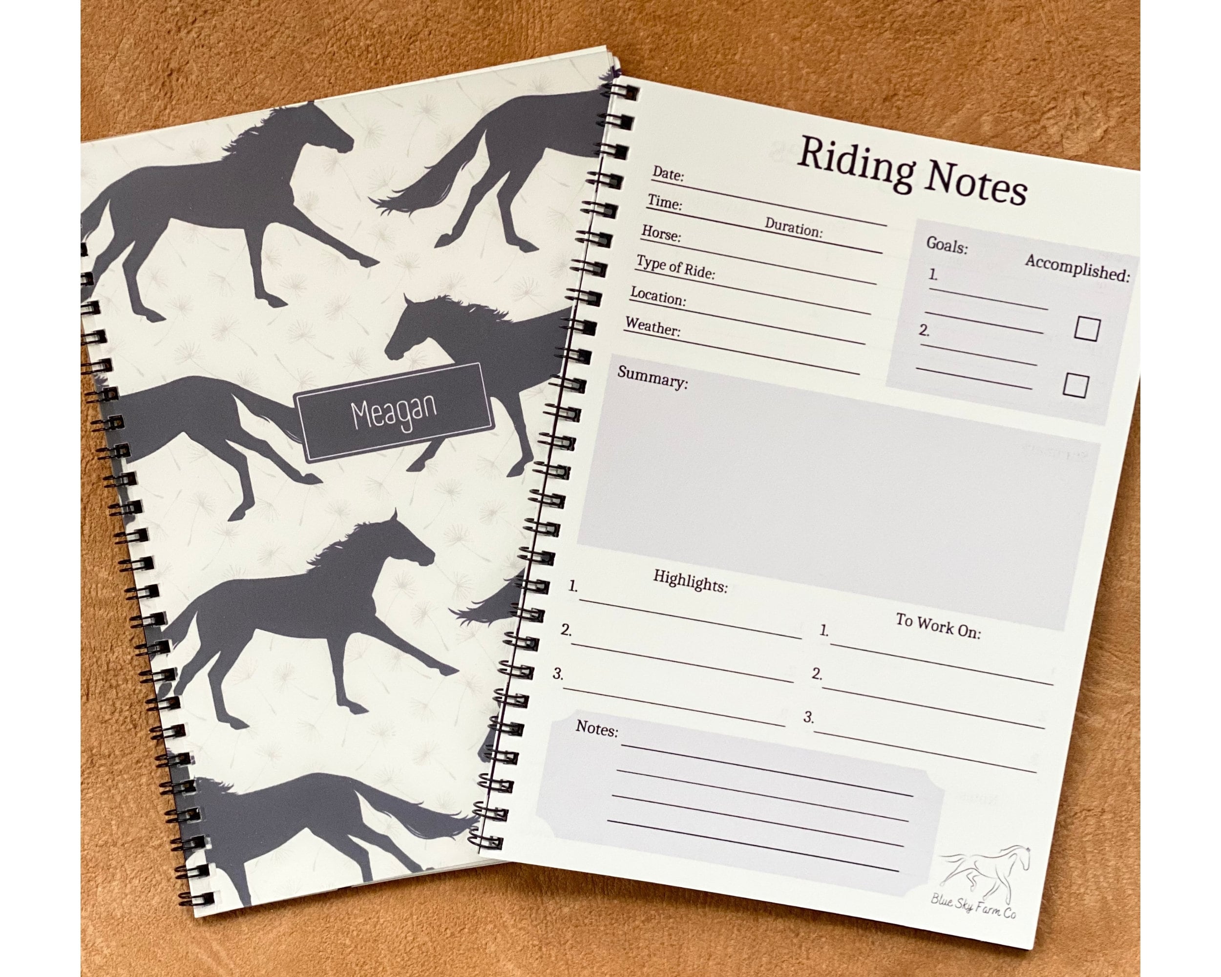 Personalized Horse Gift Custom Riding Journal Equestrian Journal Horse