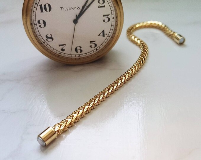 Gold Knotted Chain Bracelet, Stack Bracelet, Gold Link Bracelet, Gold Chain Bracelet, Gold Layering Bracelet, Everyday Bracelet,