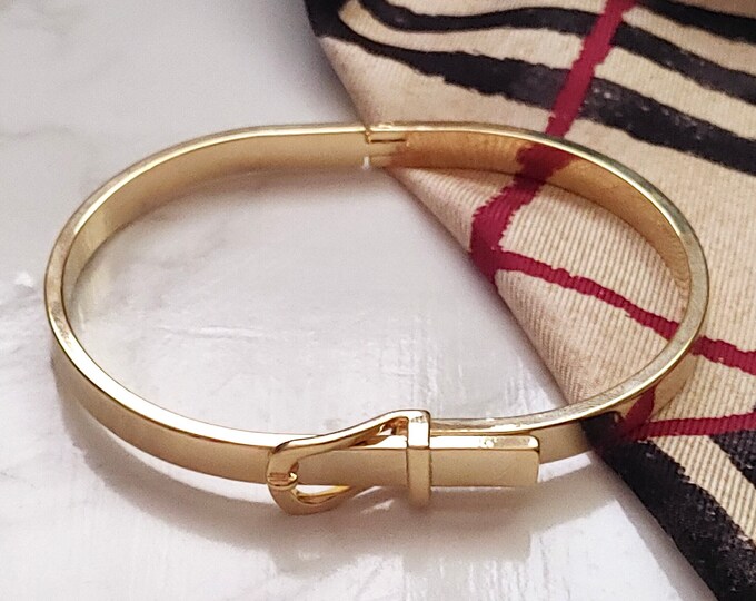 Belt Buckle Bracelet 2, Gold Bangle Bracelet, Minimalist Gold Bracelet, Stacking Cuff, Gold Bangle Bracelet, Everyday Bracelet