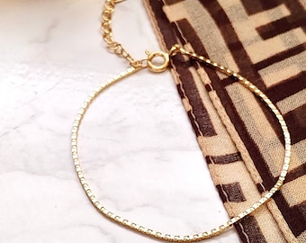 上品なゴールドブレスレット、ゴールドとシルバーのブレスレット