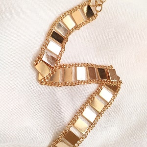 Elegant Gold Bracelet, Stack Bracelet, Gold Link Bracelet, Chunk Bracelet, Gold Layering Bracelet, Stacking Bracelet,