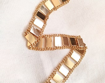 Elegant Gold Bracelet, Stack Bracelet, Gold Link Bracelet, Chunk Bracelet, Gold Layering Bracelet, Stacking Bracelet,