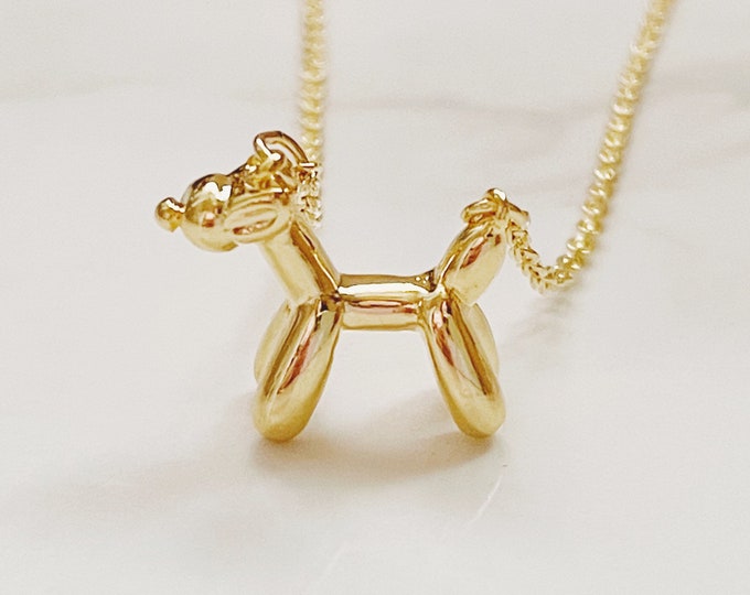 Gold Puppy Necklace, Cute Gold Necklace, Minimalist Necklaces, Gold Plated Minimalist Necklaces