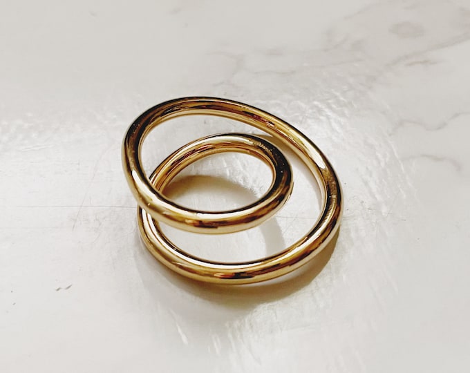 Spiral Bold Ring, Gold spiral Ring, Gold Ring