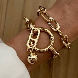 エルメス☆ブレスレット メッキ 編み込み カラバリ豊富♪ Hermes hook bracelet - Etsy 日本