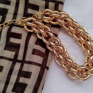 Bold Chunky Gold Chain Bracelet, Stack Bracelet, Gold Link Bracelet, Chunk Bracelet, Gold Layering Bracelet, Heavy Chunky Bracelet,